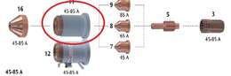 BUSE DE PROTECTION,45-85A POUR SKM125